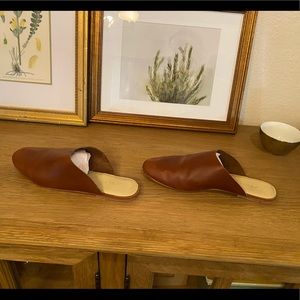 Nisolo Leather Lima Slip On Mule in Brandy 9.5